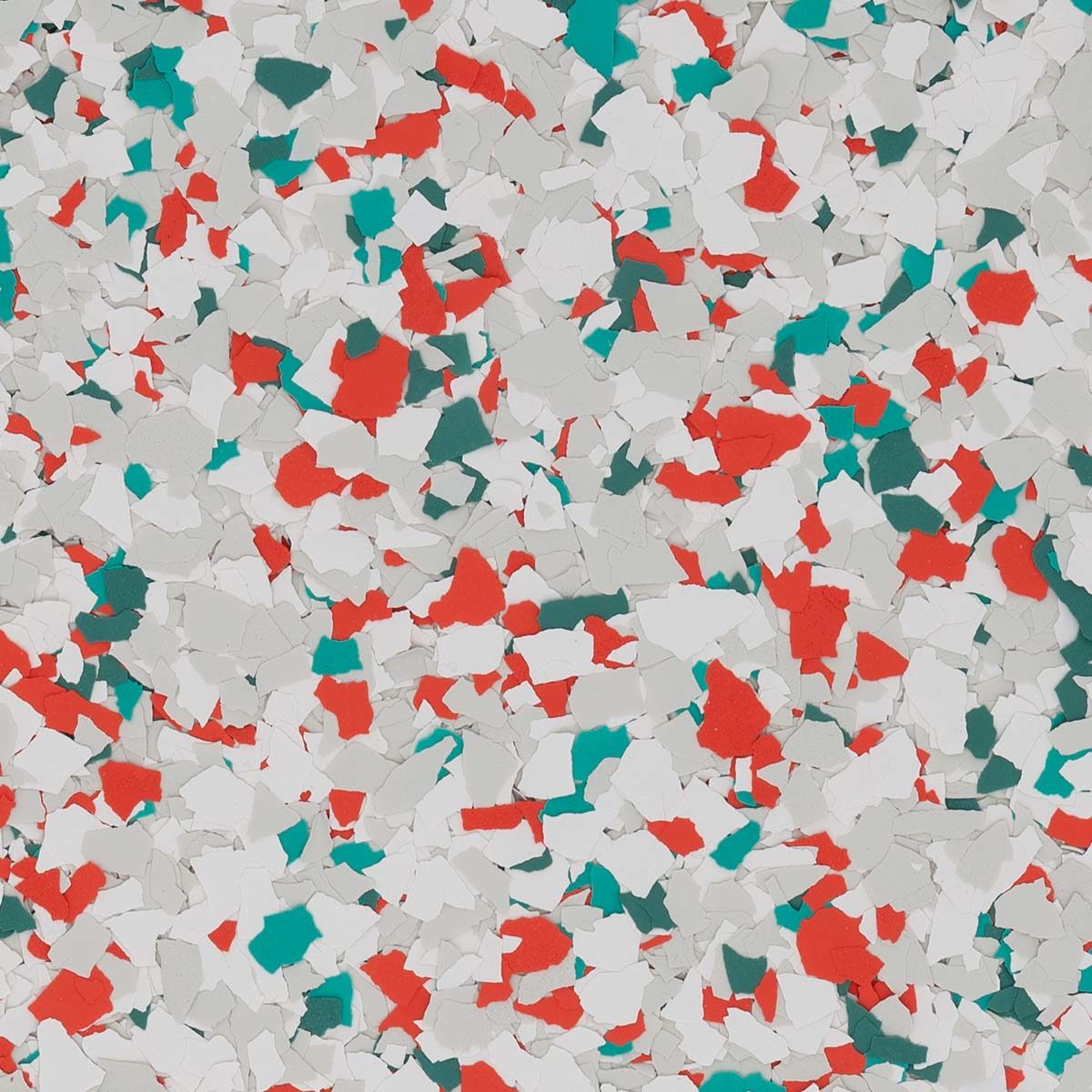 Splash - Miami Dolphins Epoxy Garage Floor Flakes Miami Colors. NFL Epoxy Colors.